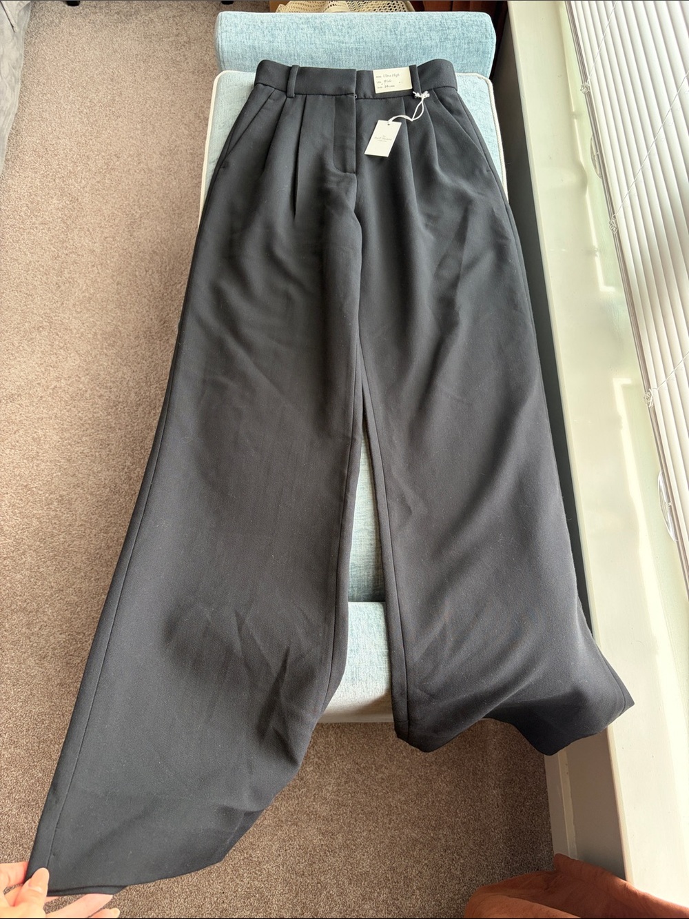 Abercrombie and Fitch Sloane Tailored Trouser Pants Wide Leg Ultra High Long - Picture 4 of 6